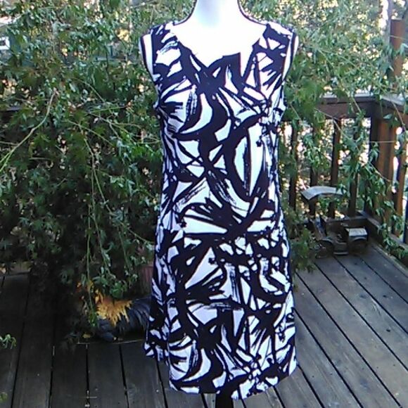 Scarlett Bold Black and White Dress - Picture 1 of 11
